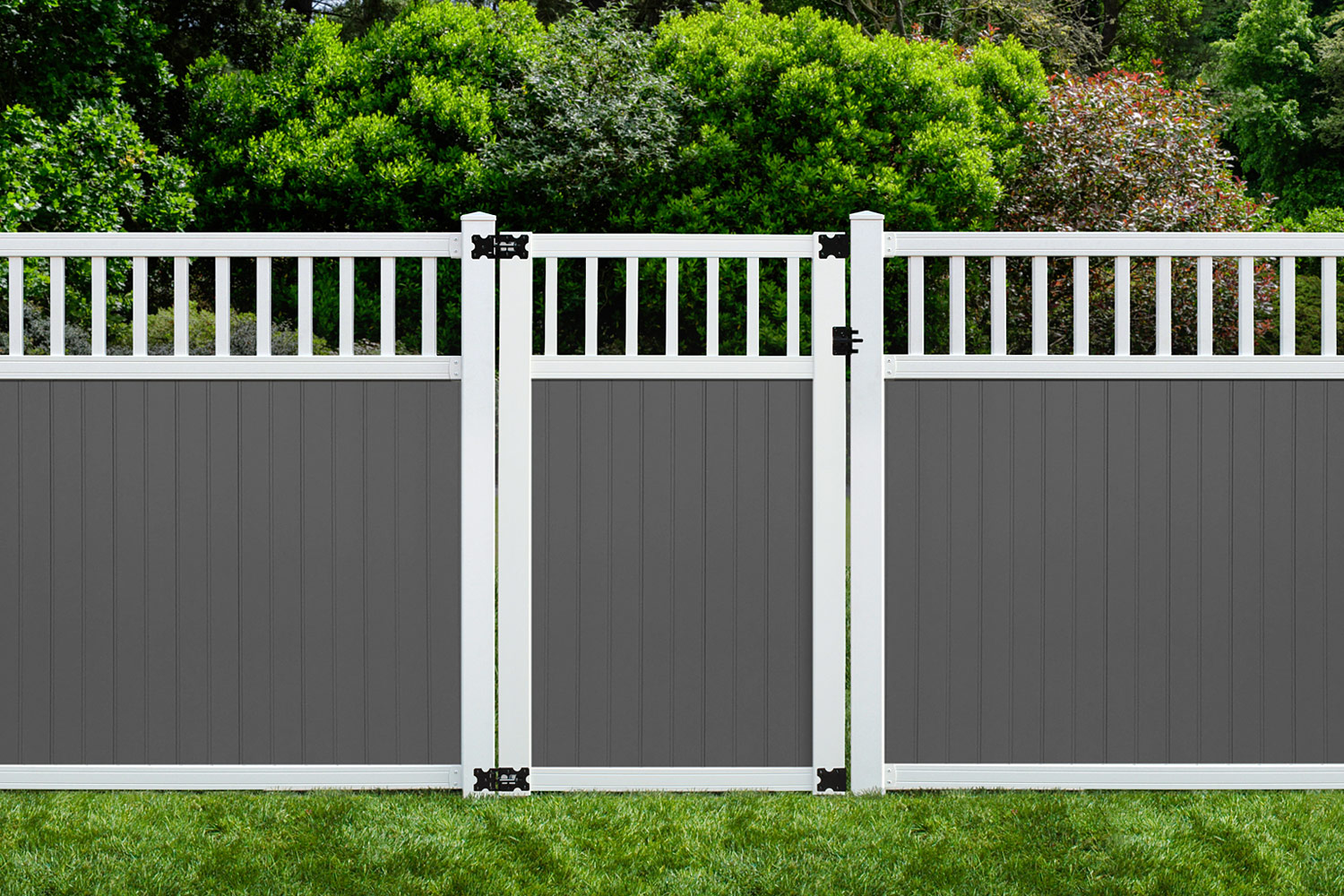 Sixth Avenue Building Products Belfast Spindle Top Gate - Gray-White
