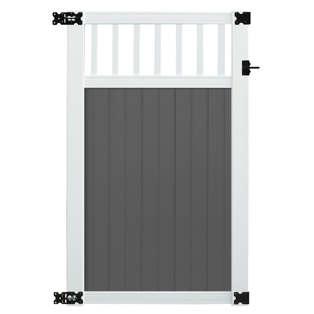Sixth Avenue Building Products Belfast Spindle Top Gate - Gray-White