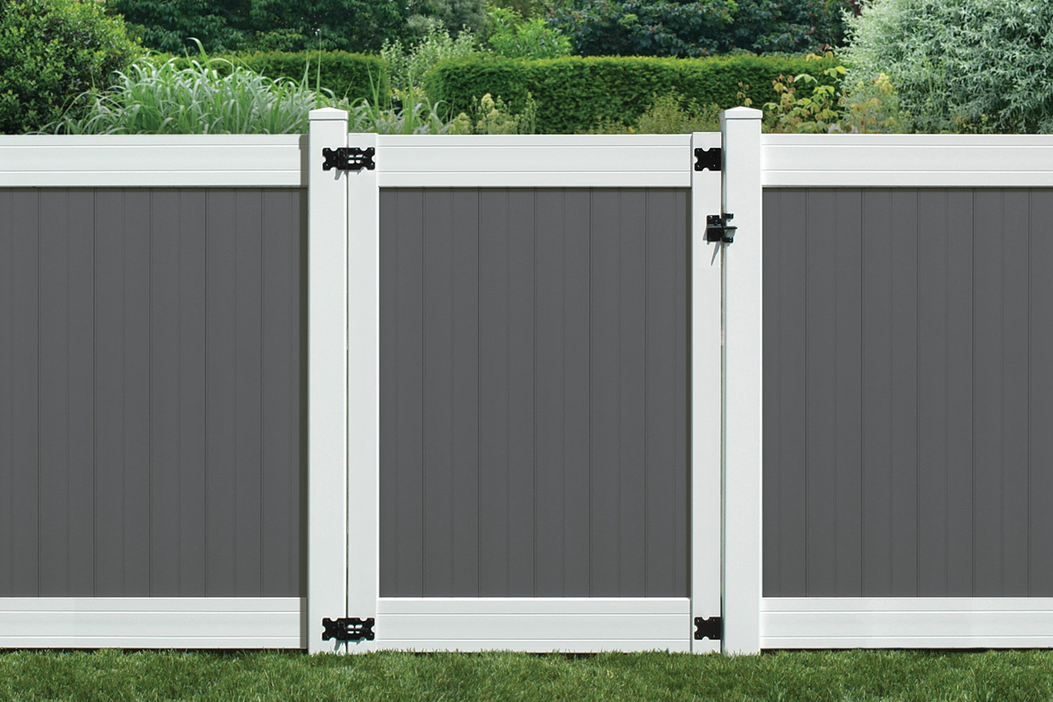 Sixth Avenue Building Products Wexford Privacy Fence-Gray-White