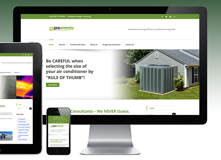 Gary Cole Design - Pro Energy Consultants Website